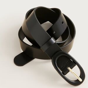 NWT J Crew Tonal buckle belt in leather, size XS Black